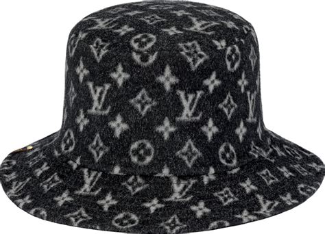 louis vuitton black bucket hat